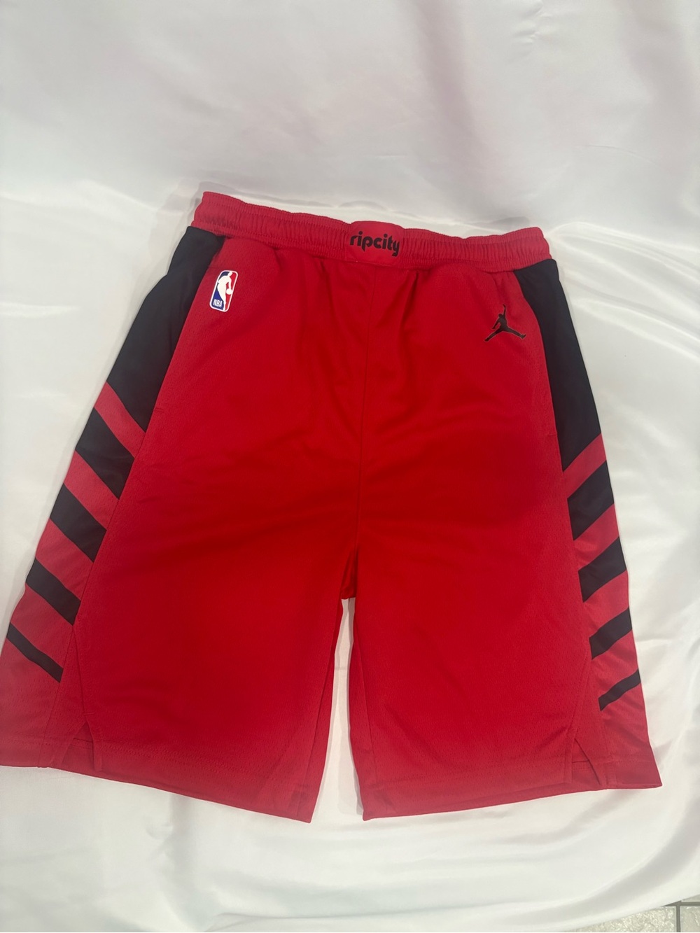 Jordan Red Kids' Basketball Shorts with Black Side Panels